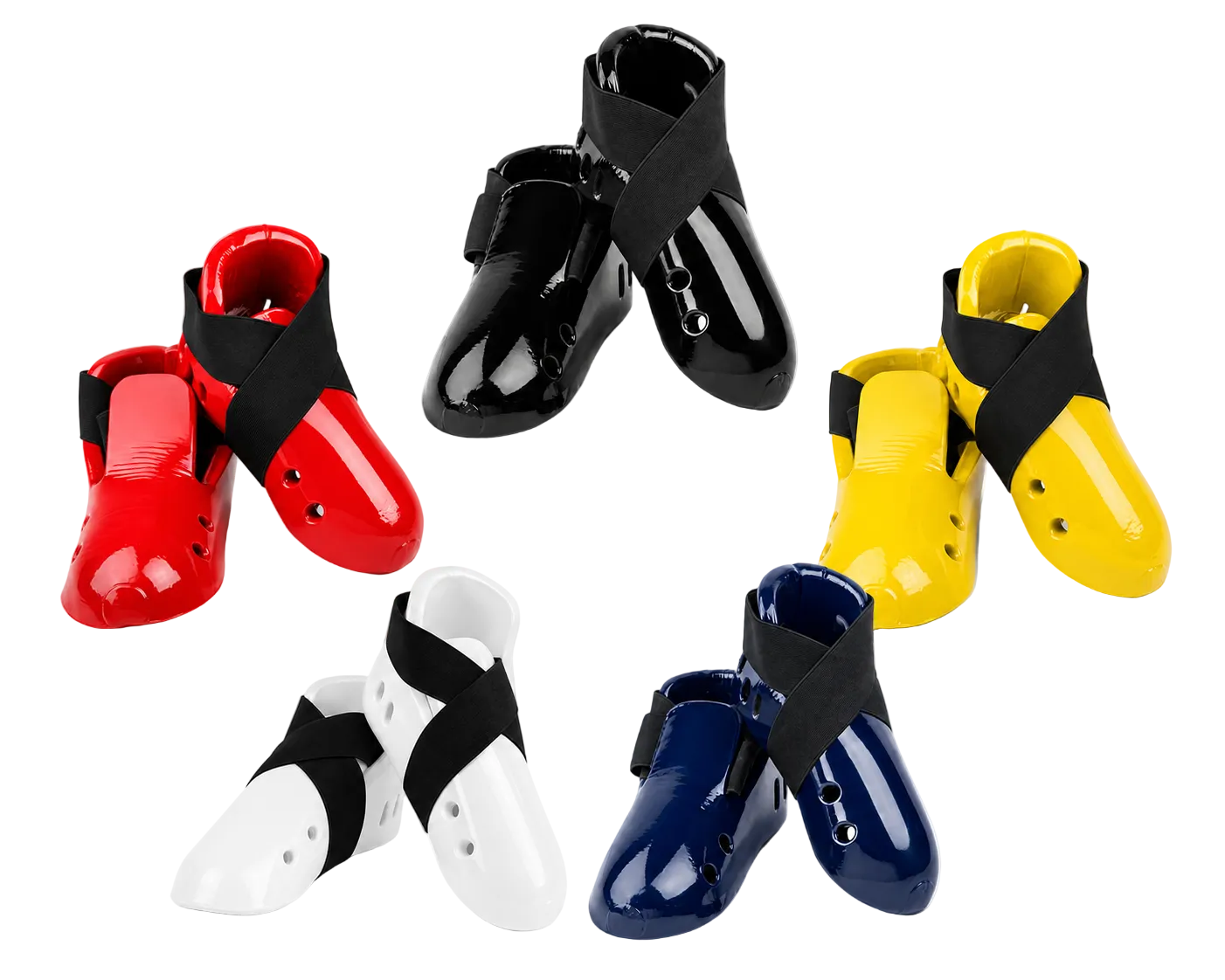 Single Layer Karate Kicks – Padded Sparring Foot & Instep Protectors - Pair