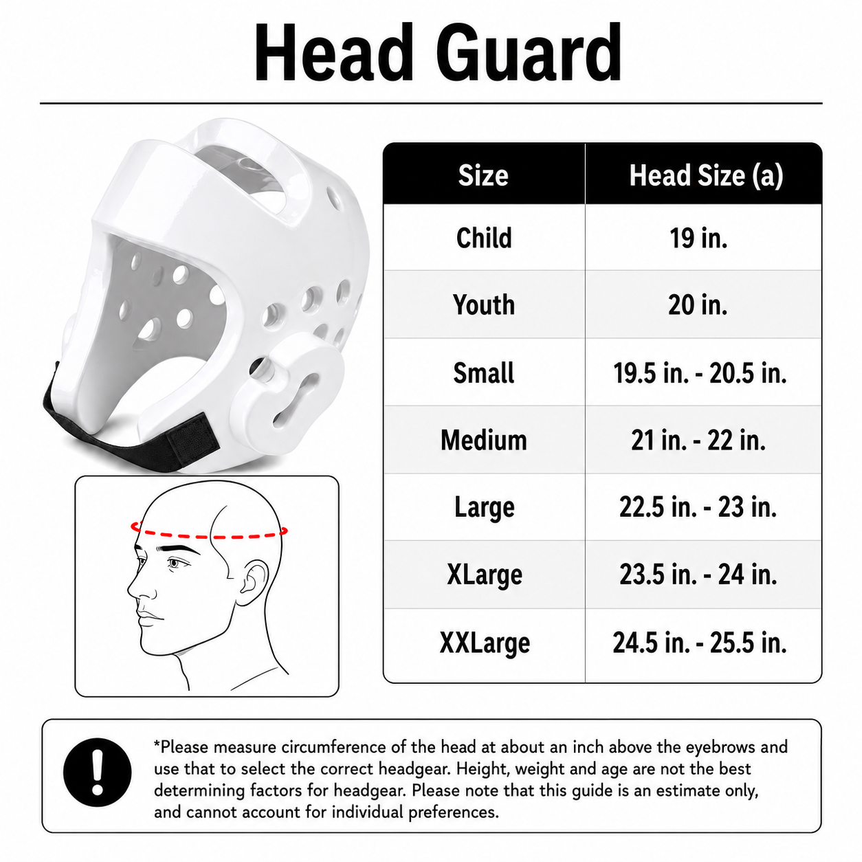 Head Guard - Headgear Protective Equipment for Taekwondo and Karate