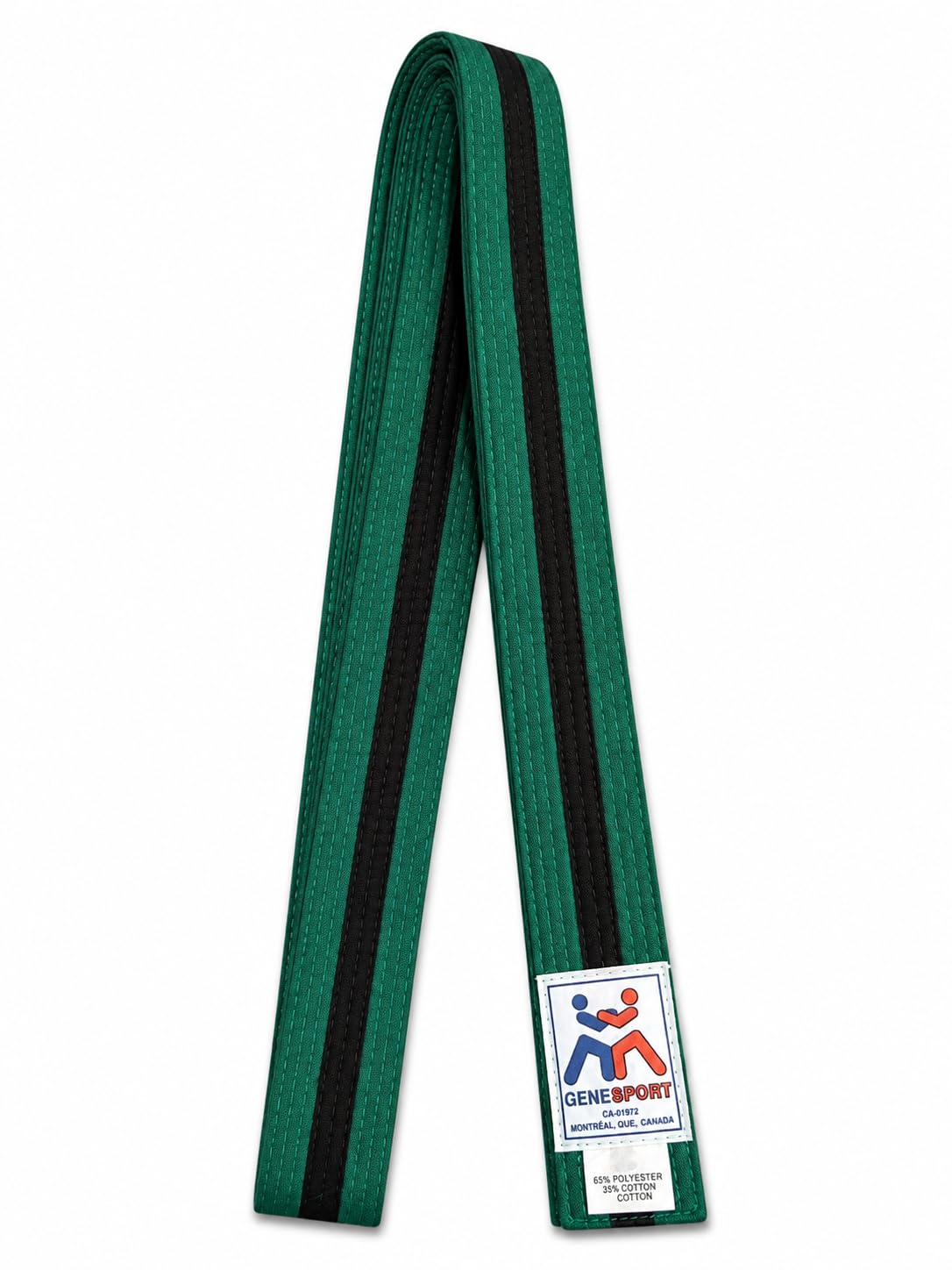 Rank Belt with Color Stripe - Poly-Cotton