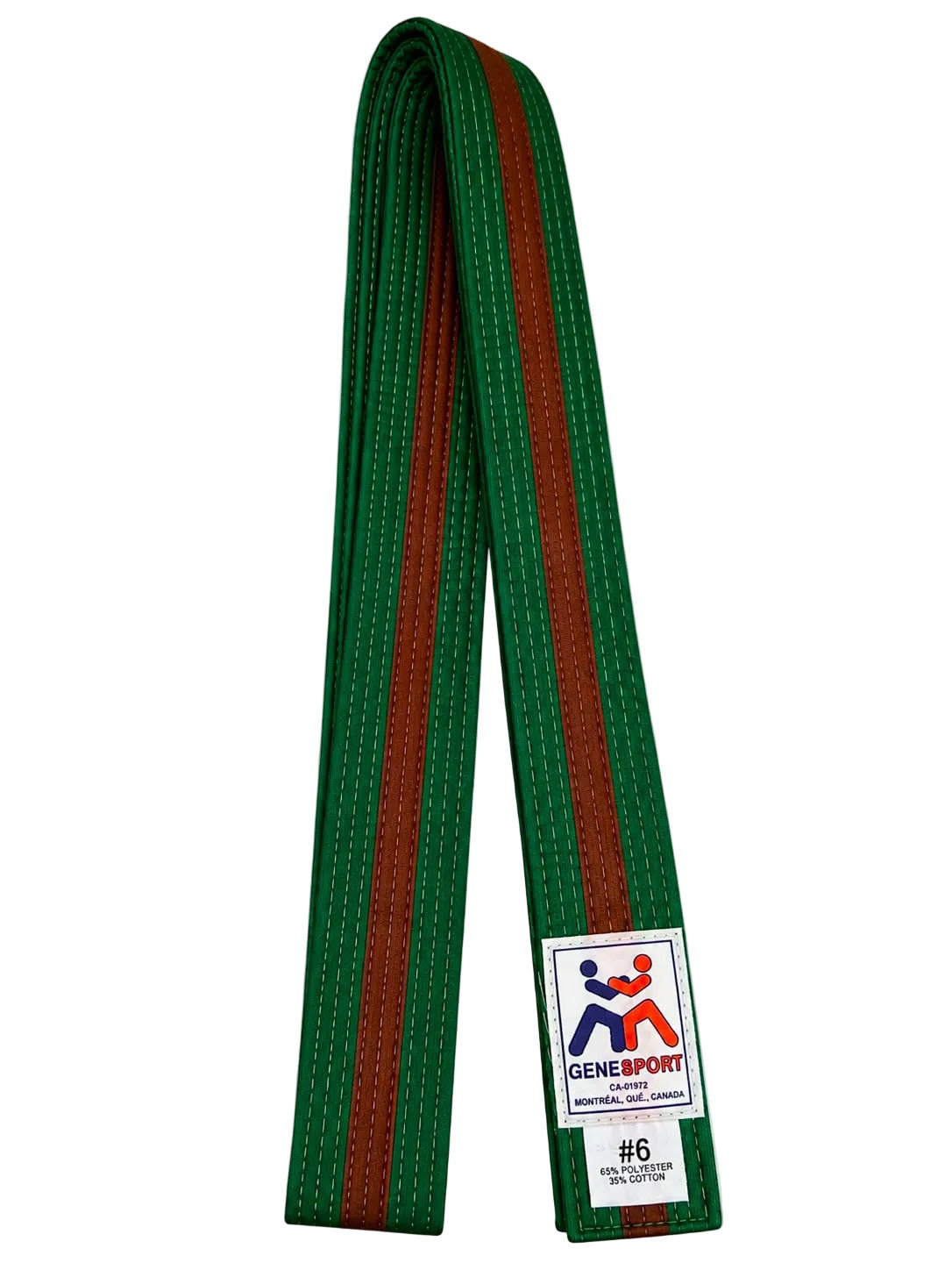Rank Belt with Color Stripe - Poly-Cotton