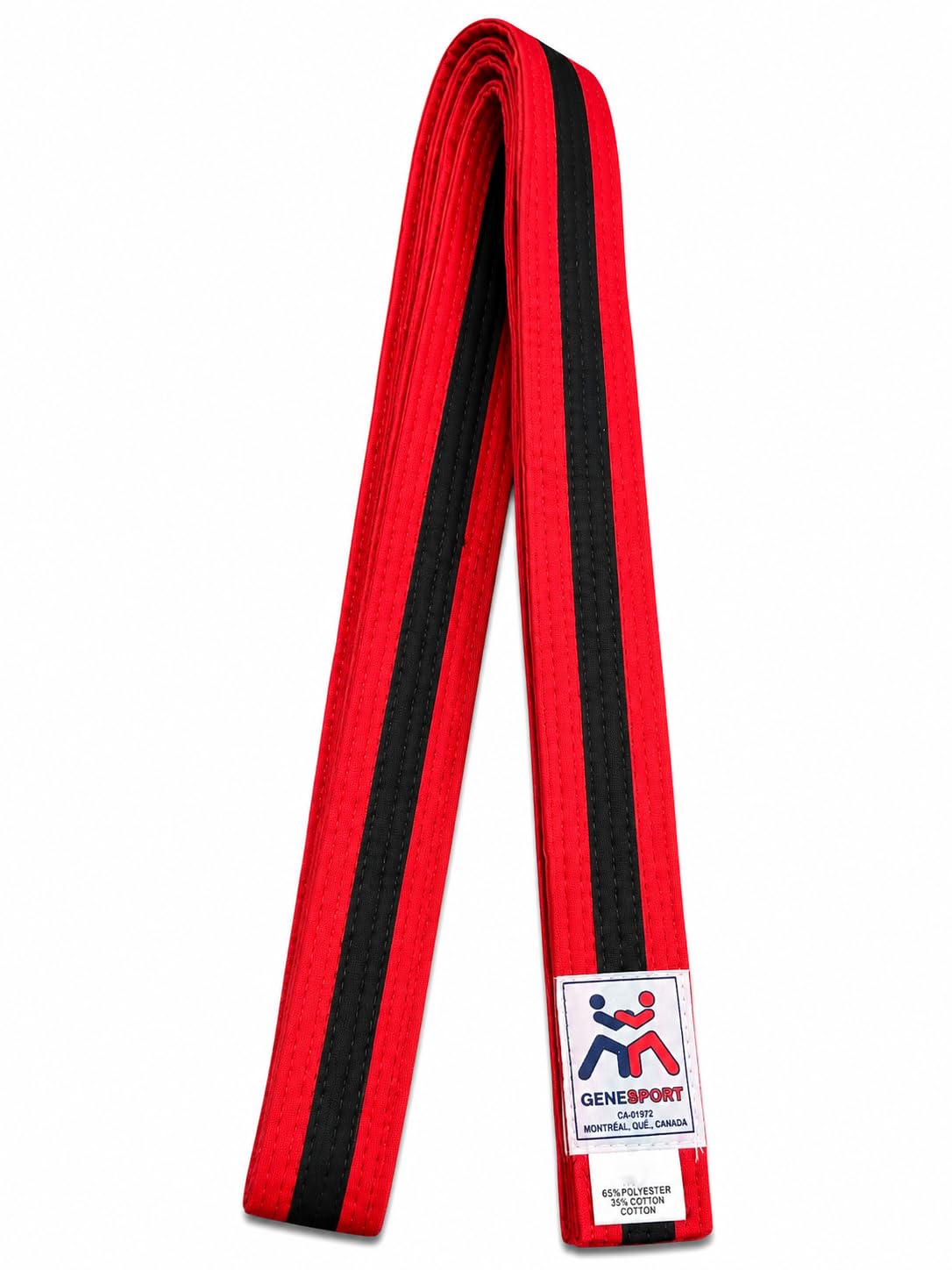 Rank Belt with Color Stripe - Poly-Cotton
