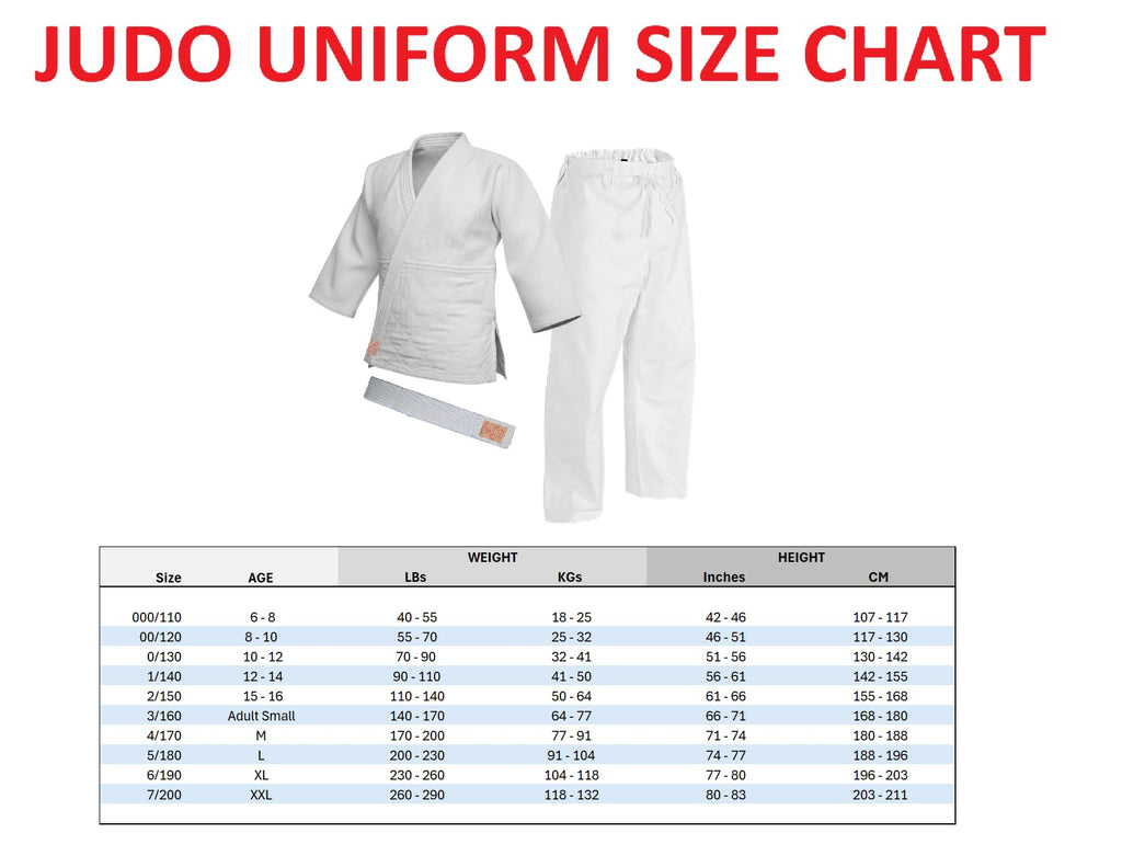 Judo Single Weave Judo Gi Uniform - 100% Cotton