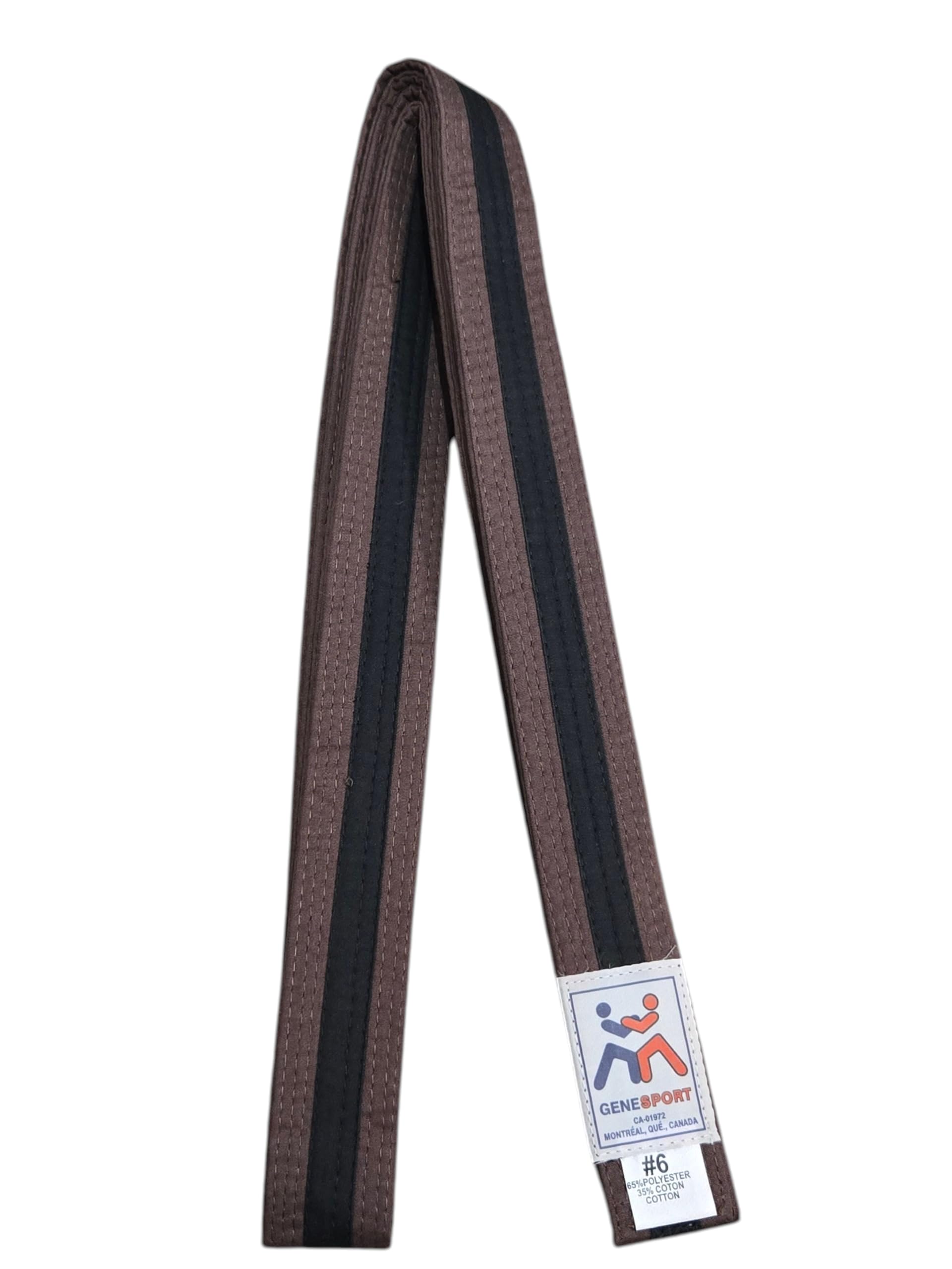 Rank Belt with Color Stripe - Poly-Cotton