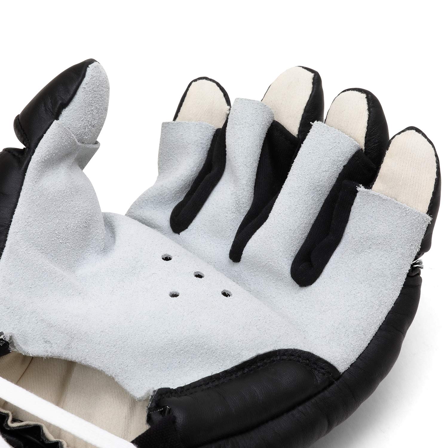 Leather Kenpo Training Gloves – Open Palm Gloves with Lace-Up Wrist Support - Pair