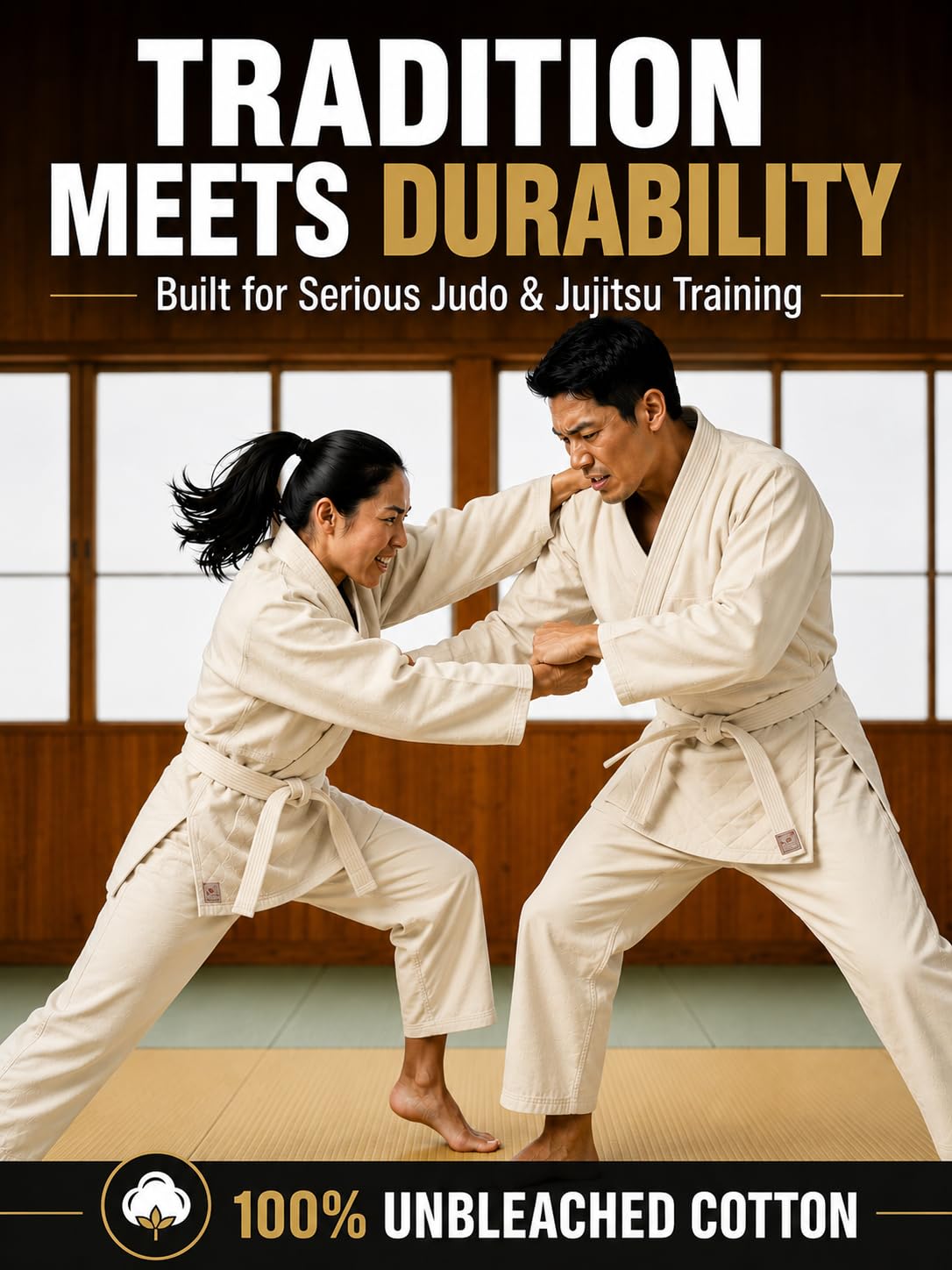 Lightweight Judo Gi for Adults & Kids – 100% Unbleached Cotton