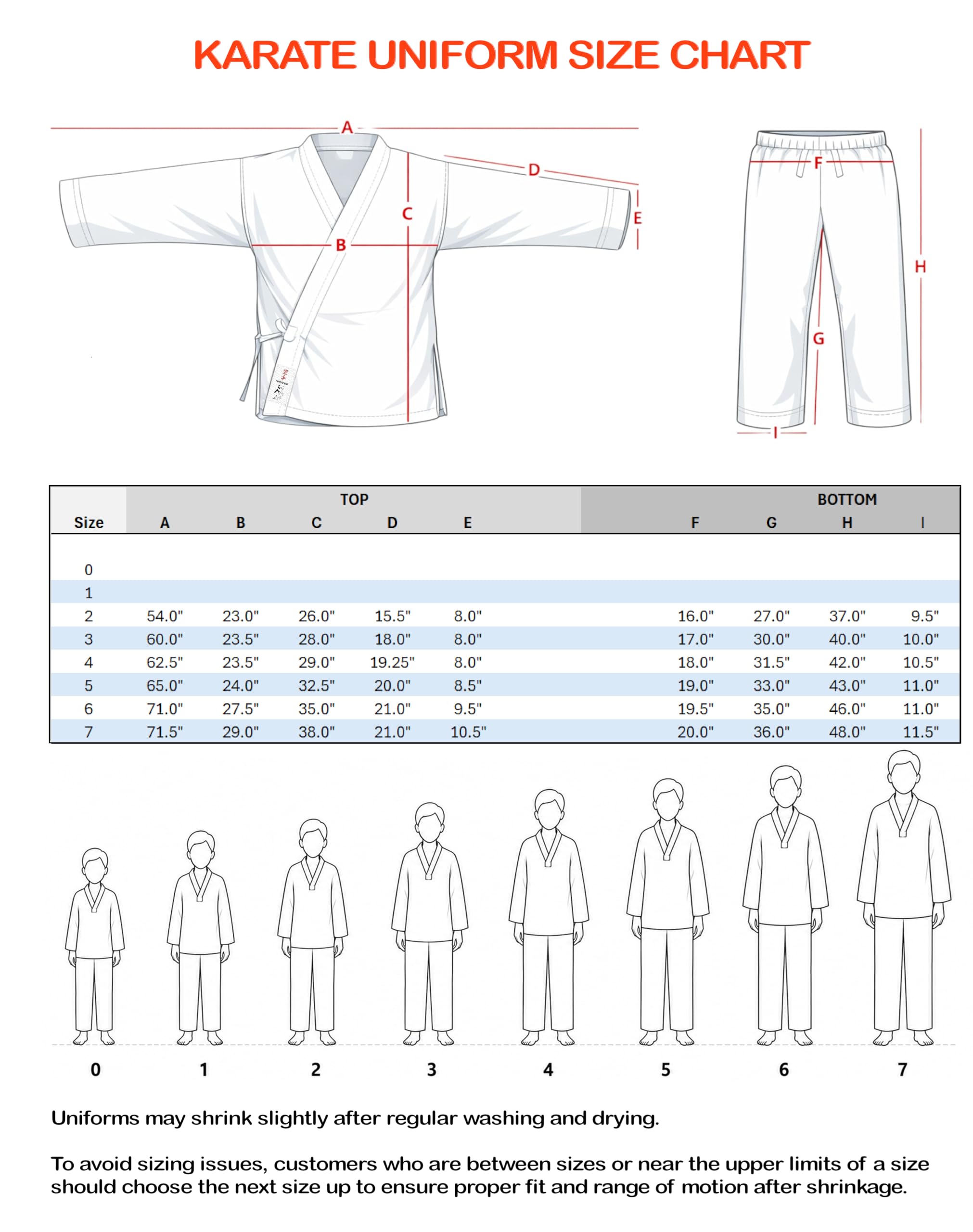 Karate Gi Uniform – Lightweight Training Suit with Belt - White Top/Pants