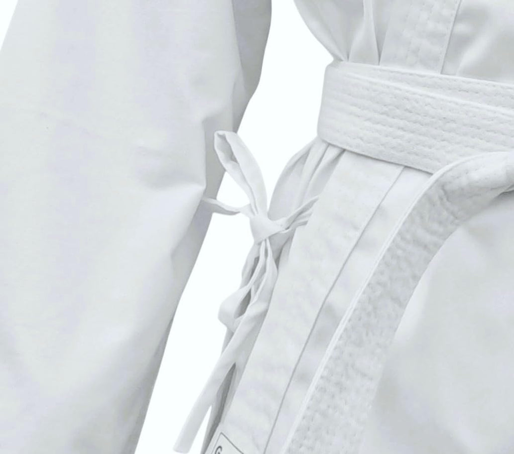 Karate Gi Uniform EXTRA FIT – Lightweight Training Suit with Belt - White Top/Pants