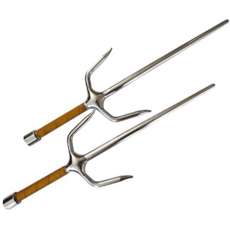 Japanese Martial Arts Sai – 18" Chrome Finish Training Set of 2