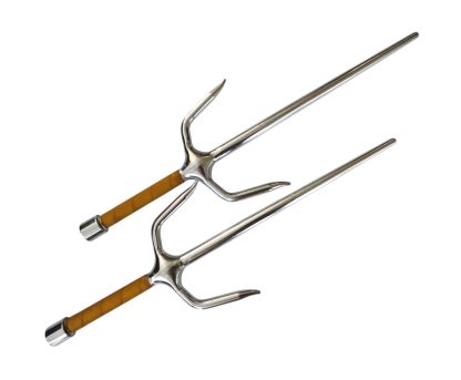 Japanese Martial Arts Sai – 18" Chrome Finish Training Set of 2