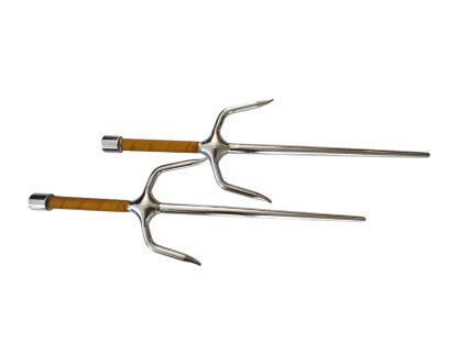 Japanese Martial Arts Sai – 18" Chrome Finish Training Set of 2 - Image 4