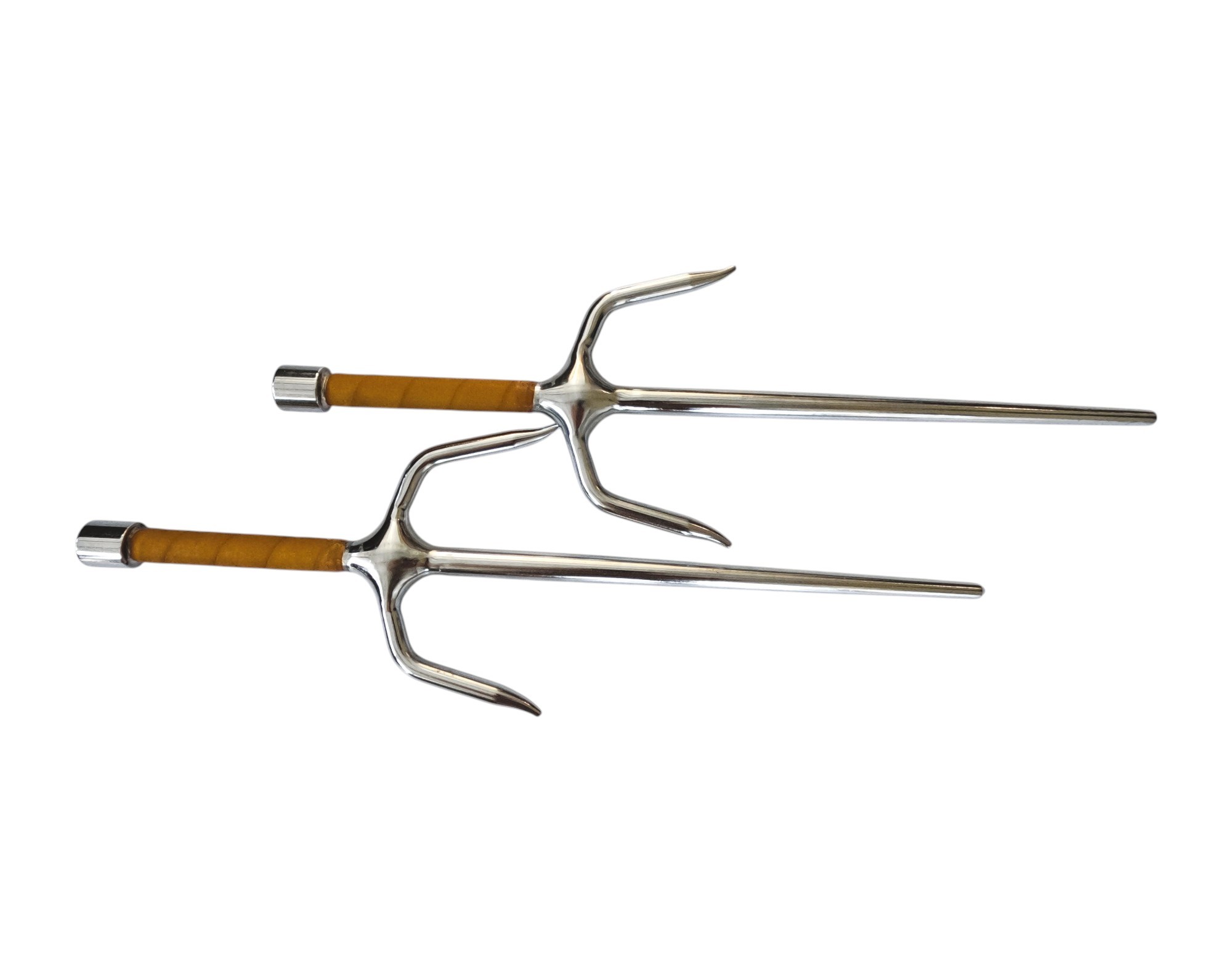 Japanese Martial Arts Sai – 18" Chrome Finish Training Set of 2 - Image 4