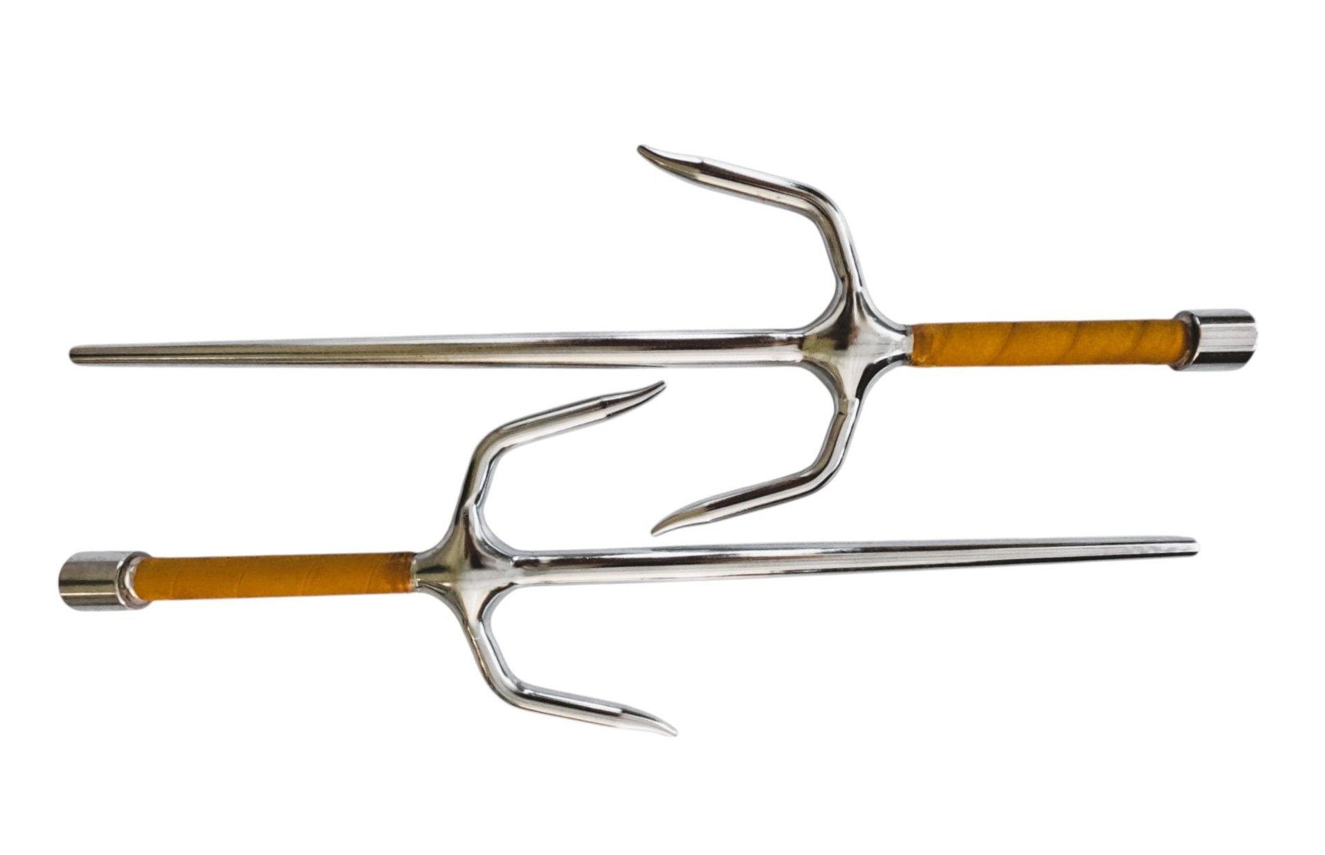 Japanese Martial Arts Sai – 18" Chrome Finish Training Set of 2 - Image 7