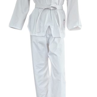 Taekwondo Uniform with Belt – Lightweight White V-Neck Dobok