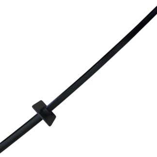 34" Wooden Bokken – Ninja Martial Arts Training Sword with Square Tsuba, Black Finish