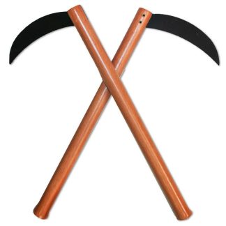 Martial Arts Wooden Kama 18” – Unsharpened Steel Bladed