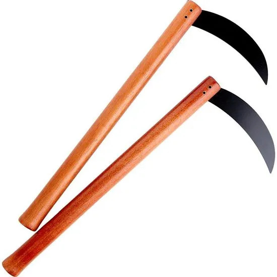 Martial Arts Wooden Kama 18” – Unsharpened Steel Bladed - Image 2